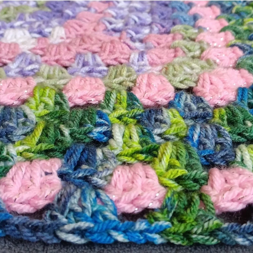 Unicorn Mermaid Inspired, Handmade Crochet 3 Pcs Mini Throw Afghan Decor Set